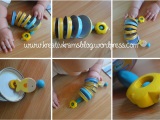DIY Babyspielzeug Deckelschlange